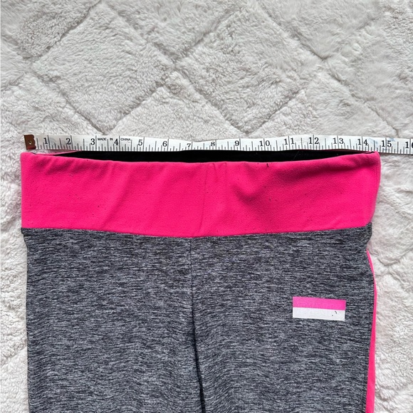Victoria's Secret PINK | Neon Pink & Gray Ultimate Yoga Leggings | Size Medium - Picture 10 of 13